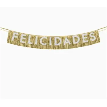 GURN.FLECOS ORO"FELICIDADES"2M