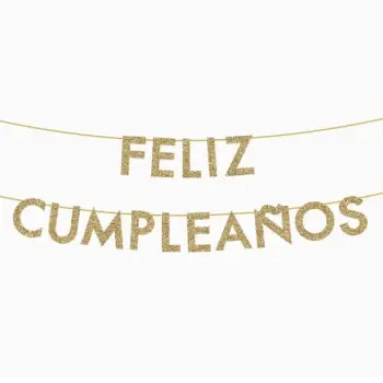 GUIR.FELIZ CUMPLEAÑOS ORO 4MT