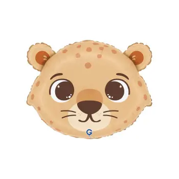 GLOBO CABEZA LEOPARDO 46X36CM