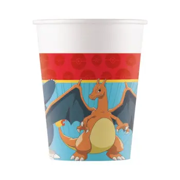 P/8 VASO POKEMON PAPEL 200ML