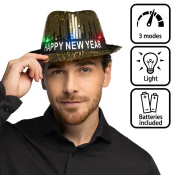 SOMBRERO HAPPY NEW YEAR C/LED