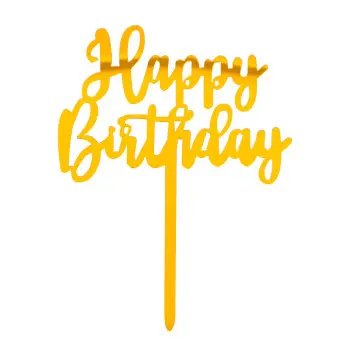 TOPPER HAPPY BDAY ORO