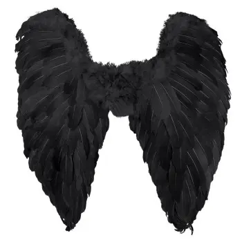 ALAS PLUMAS NEGRAS 65X65CM