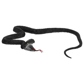 SERPIENTE DE GOMA NEGRA 75X3CM