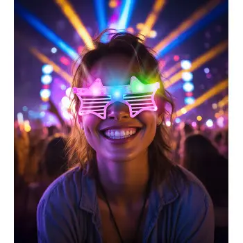 GAFAS ESTRELLA ROSA C/LUZ LED