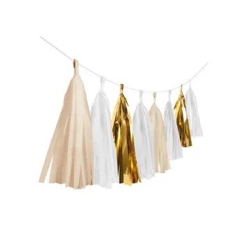 GUIRN.POMPON ORO BLANCO 3MT