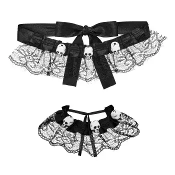GARGANTILLA+PULSERA CALAVERAS