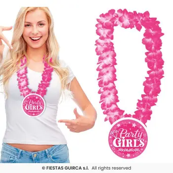 COLLAR HAWAI PARTY GIRLS ROSA