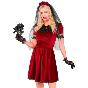 DISF,NOVIA VAMPIRO GOTICA T-XS