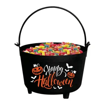 CALDERO C/ASA HAPPY HALLOWEEN
