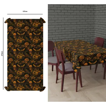 MANTEL CALABAZA GOTICA 137X274