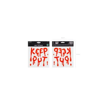 STICKER GEL KEEP OUT ROJO