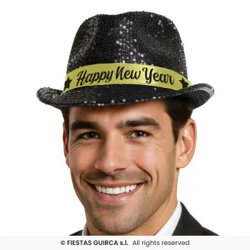SOMBRERO LENTEJ.PLATA HAPPY NY