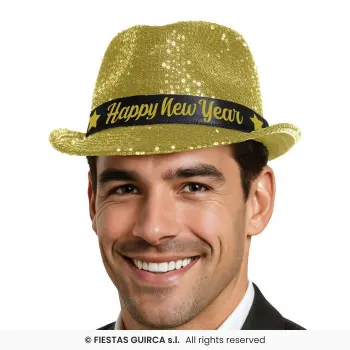 SOMBRERO LENTEJ.ORO HAPPY NY