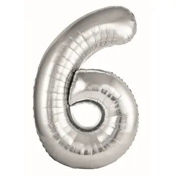 GLOBO Nº6 PLATA 86CM