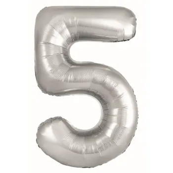 GLOBO Nº5 PLATA 86CM