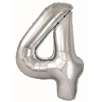 GLOBO Nº4 PLATA 86CM