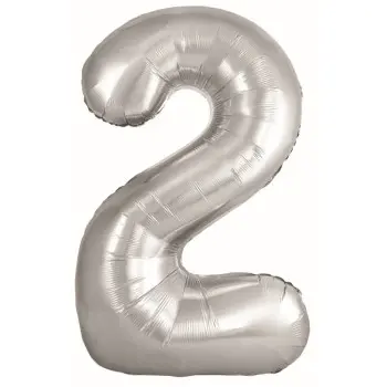GLOBO Nº2 PLATA 86CM