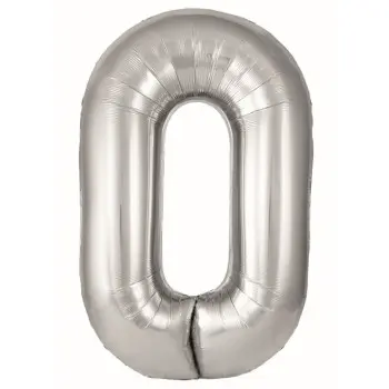 GLOBO Nº0 PLATA 86CM