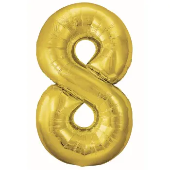 GLOBO Nº8 ORO 86CM