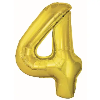 GLOBO Nº4 ORO 86CM