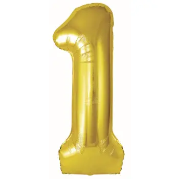 GLOBO Nº1 ORO 86CM