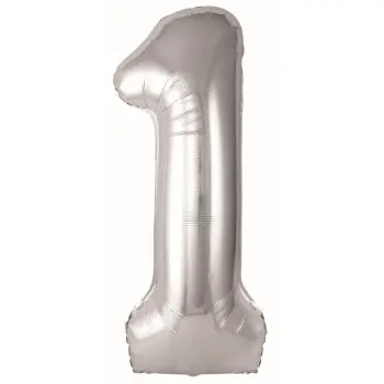 GLOBO Nº1 PLATA 86CM
