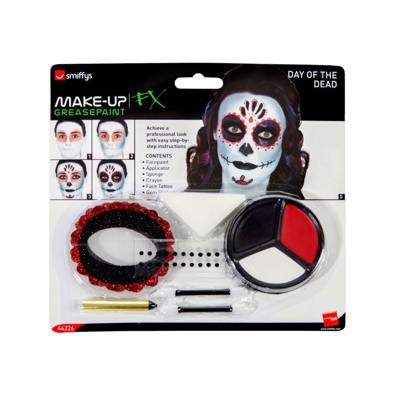 Kit Maquillaje Dia De Muertos
