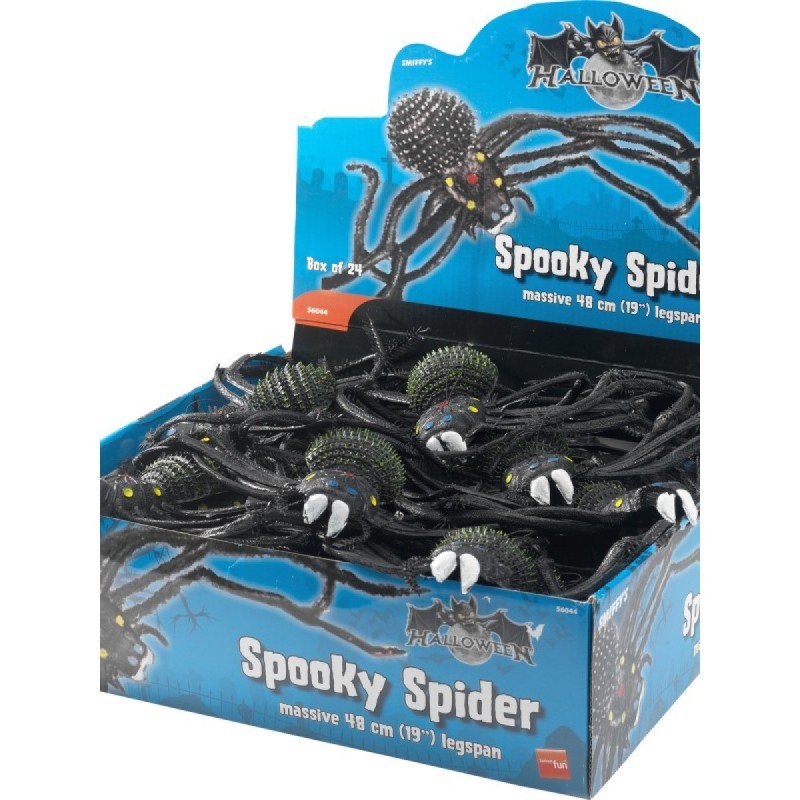 Araña Espeluznante Negra 48Cm Araña Espeluznante Negra 48Cm