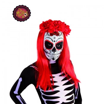 Mascara Calavera Katrina Rosas