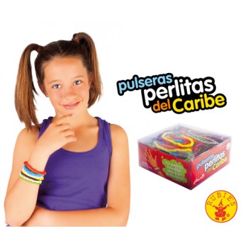 P/5 PULSERAS PERLITAS METALIZA