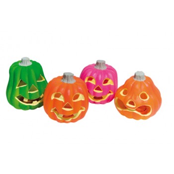 CALABAZA NEON C/LUZ 16CM