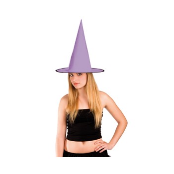SOMBRERO BRUJA LILA CHAROL