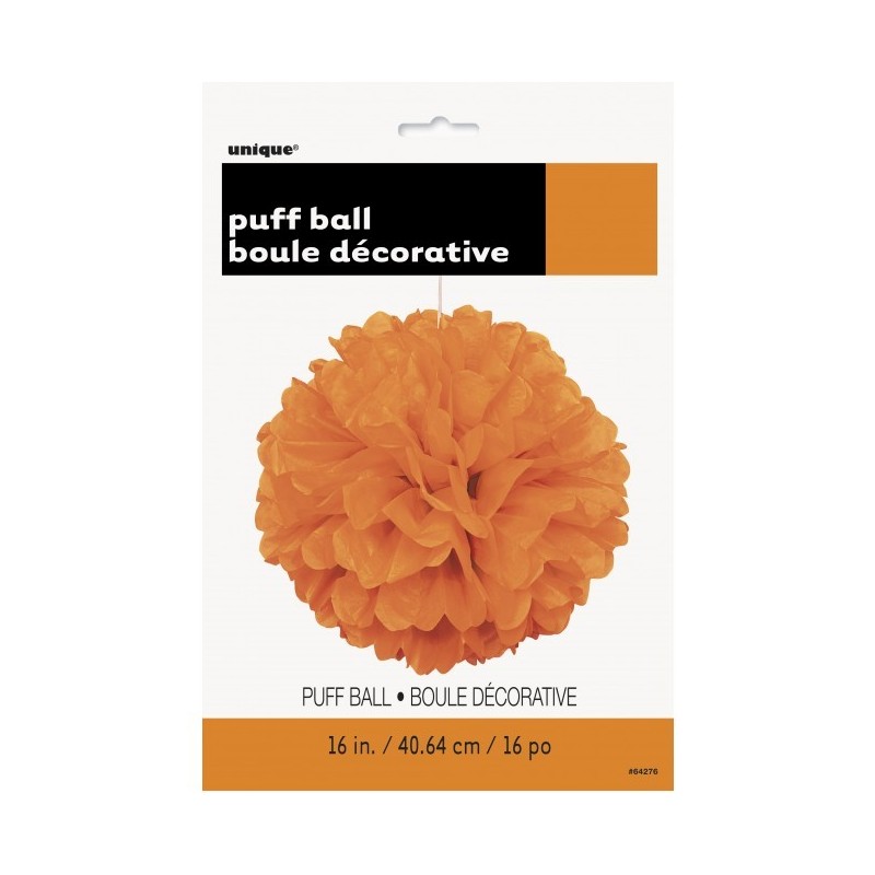 Colg.Pompon Naranja 40Cm Colg.Pompon Naranja 40Cm