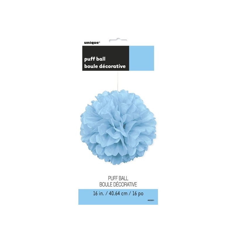 Colg.Pompon Azul Pastel 40Cm Colg.Pompon Azul Pastel 40Cm