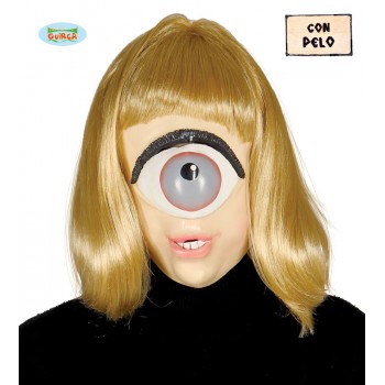 CARETA UN SOLO OJO C/PELO