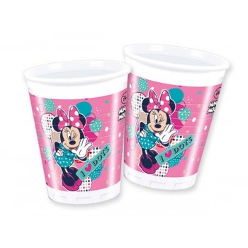 P/8 Vasos Minnie Dots