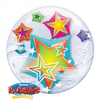 Globo 24"Burbuja Estrellas Col