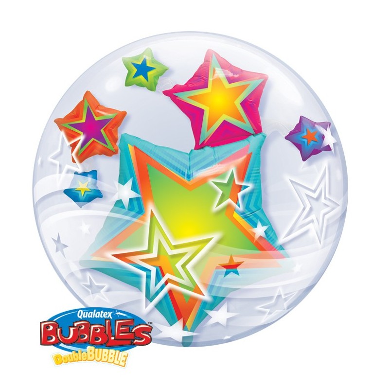Globo 24"Burbuja Estrellas Col Globo 24"Burbuja Estrellas Col