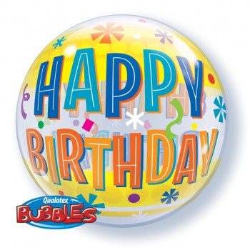 Globo Burbuja Happy B-Day Conf