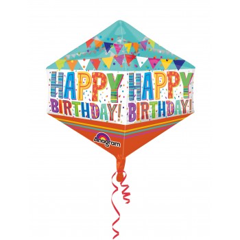 Globo Diamante Happy Birthday