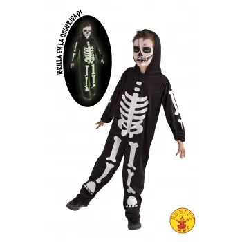 Disf.Inf.Skeleto Glow Dark T-S 3-4 AÑOS