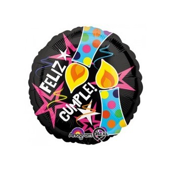 Globo 18"Feliz Cumple Vela/Est