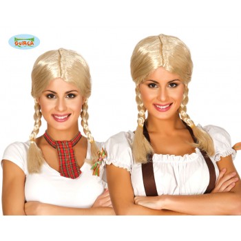 PELUCA TRENZAS RUBIA COLEGIALA