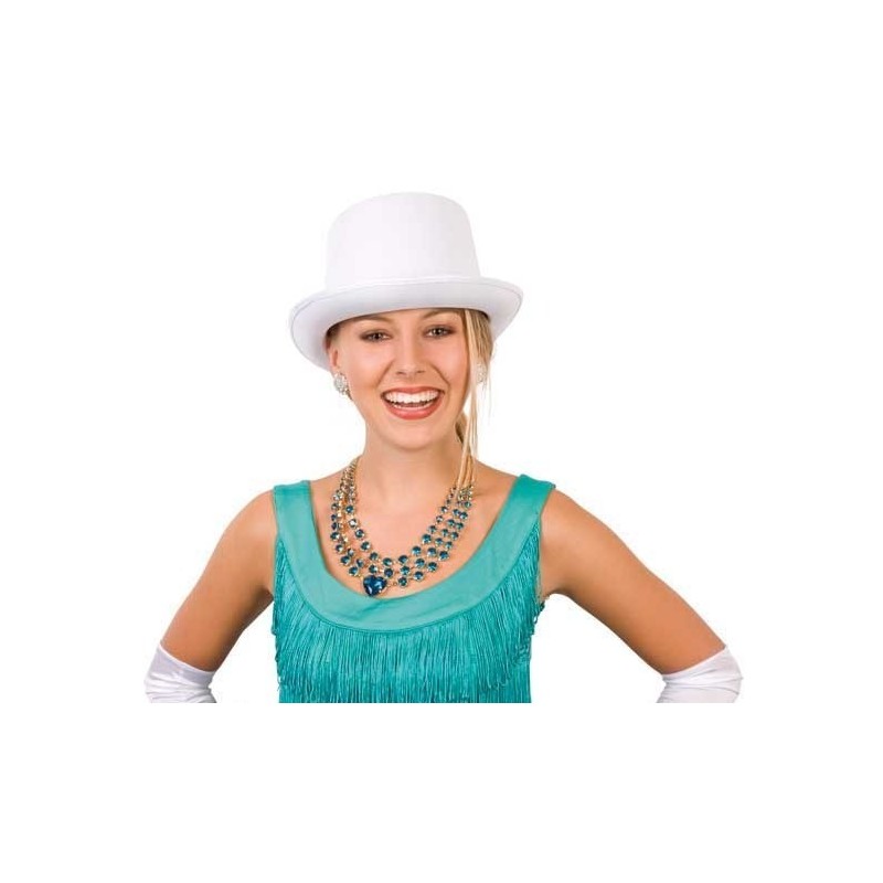 Sombrero Copa Blanco Satin Sombrero Copa Blanco Satin