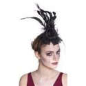 Tocado Rosette C/Plumas Negras
