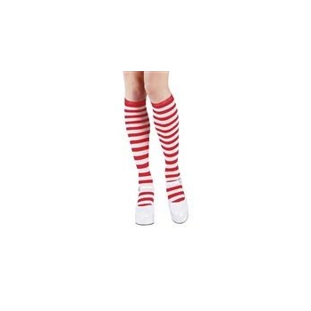 Calcetines Rayas Roja/Blanca
