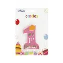 Vela "My 1St Birthday" Rosa Vela "My 1St Birthday" Rosa