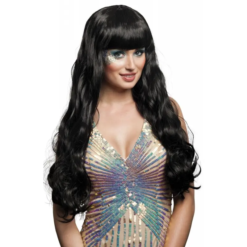 Peluca Oceana Negra Larga Onda