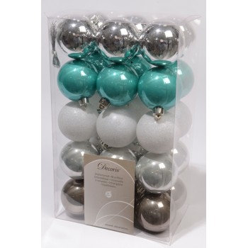 P/30 BOLAS TURQUES/PLATA/BLANC